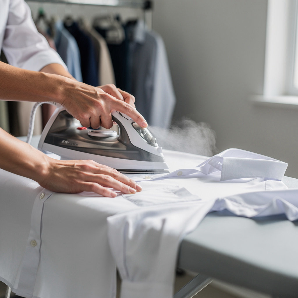 ZIP KLEEN DRY CLEANERS professional laundry service with fresh, folded linens and clothing in Santa Barbara
